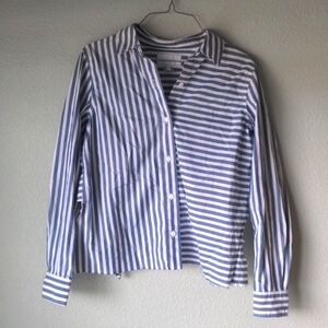 Striped button up w/ back cutout